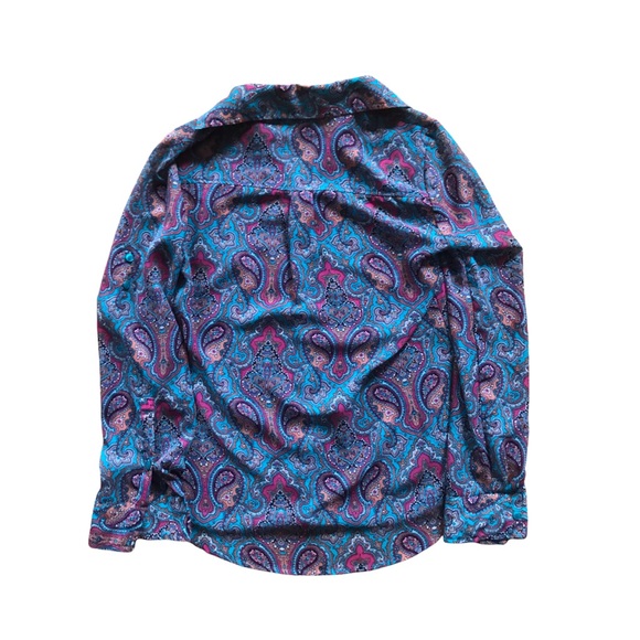 New York & company sheet paisley button up - SZ XS - Picture 4 of 4